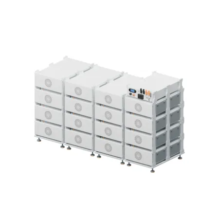 FLH48314UG1 — wizualizacja kompletnego systemu z 16 modułami; baterie i BMS sprzedawane osobno