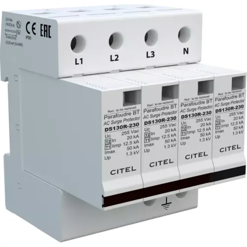 CITEL DS134R-230 — ogranicznik przepięć typu 1+2 AC, 4P, 50 kA