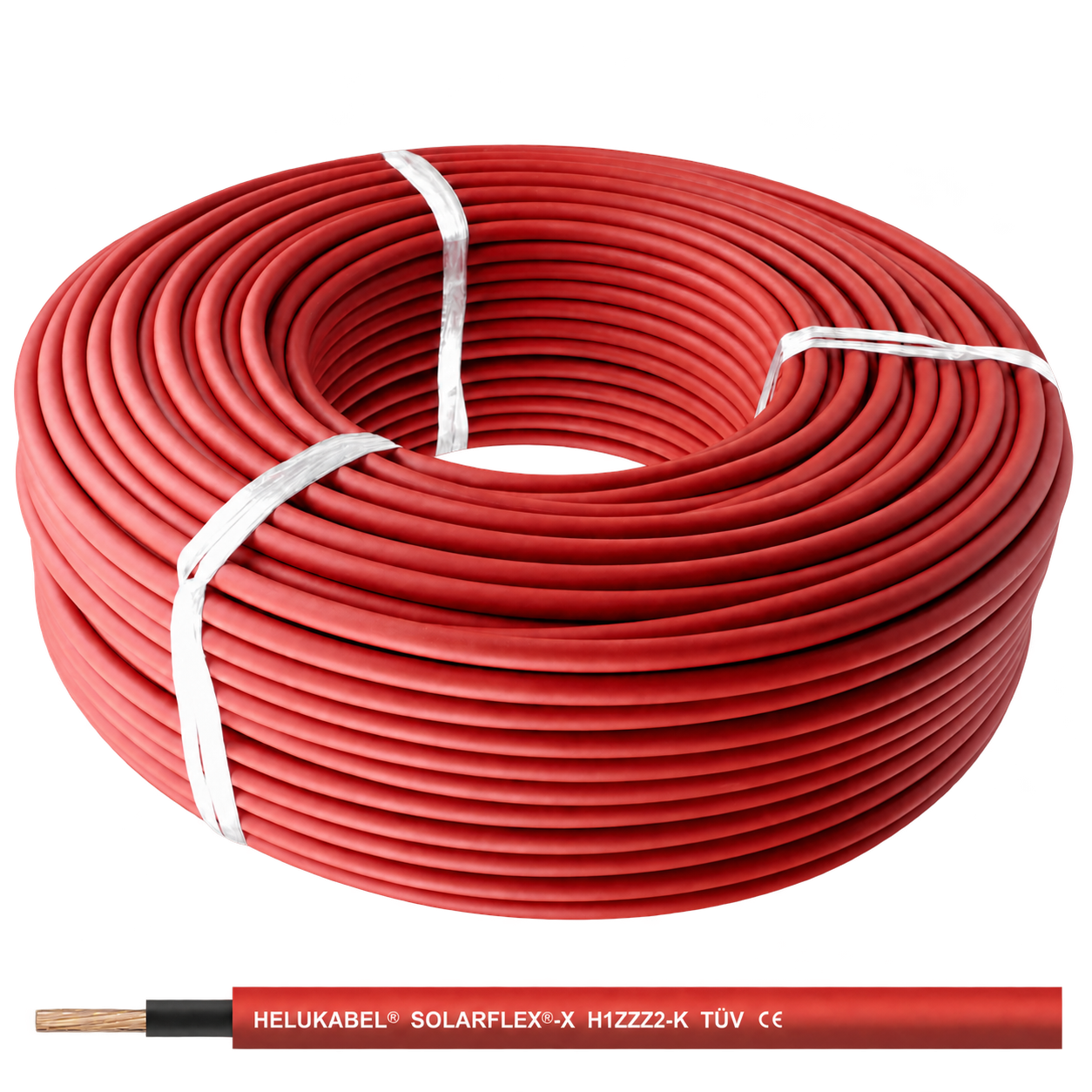 HELUKABEL H1Z2Z2-K 4 mm² czerwony — krążek 500 m
