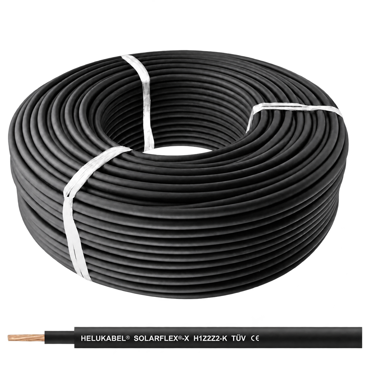 HELUKABEL H1Z2Z2-K 4 mm² czarny — krążek 500 m