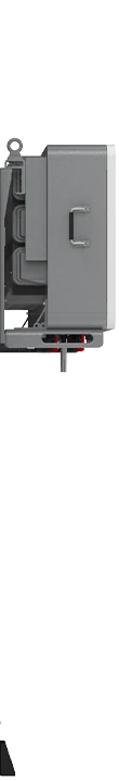 Falownik TREX 50HP na boku szafy FLH-E60