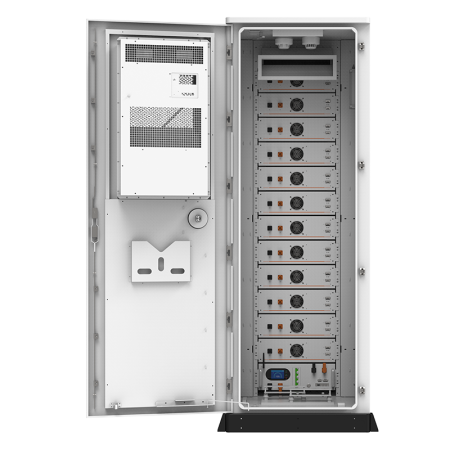 Felicity FLH-E60 61,44 kWh — wnętrze szafy magazynu HV bez falownika